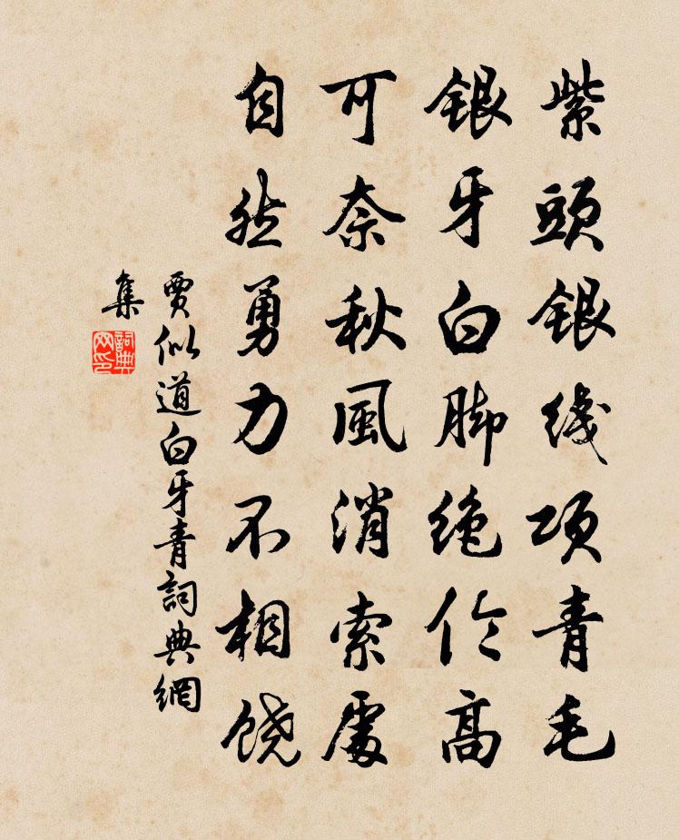 賈似道白牙青書法作品欣賞