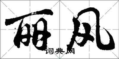 胡問遂麗風行書怎么寫