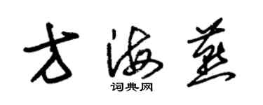 朱錫榮方海燕草書個性簽名怎么寫