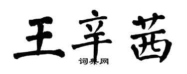 翁闓運王辛茜楷書個性簽名怎么寫