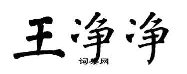 翁闓運王淨淨楷書個性簽名怎么寫