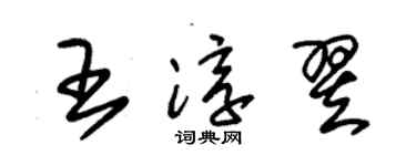 朱錫榮王淳翌草書個性簽名怎么寫