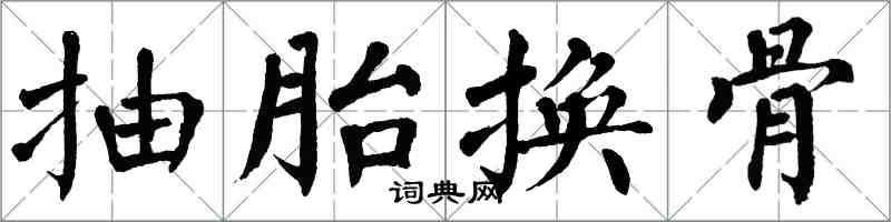 翁闓運抽胎換骨楷書怎么寫