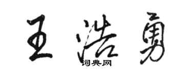 駱恆光王浩勇行書個性簽名怎么寫