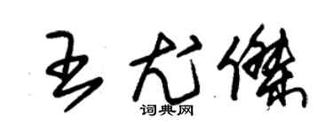 朱錫榮王尤傑草書個性簽名怎么寫