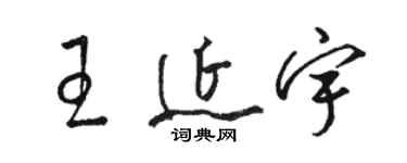 駱恆光王延宇草書個性簽名怎么寫