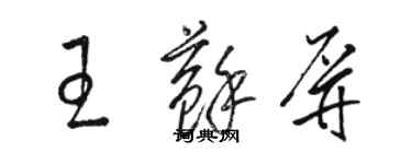 駱恆光王蘇屏草書個性簽名怎么寫