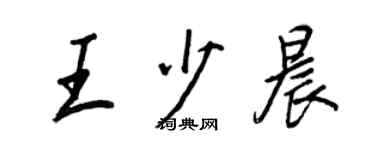 王正良王少晨行書個性簽名怎么寫