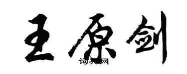 胡問遂王原劍行書個性簽名怎么寫