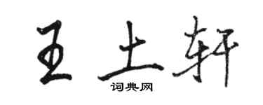 駱恆光王土軒行書個性簽名怎么寫