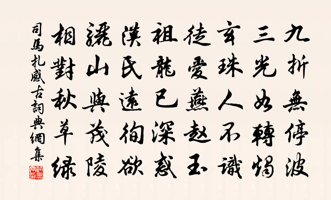司馬扎感古書法作品欣賞