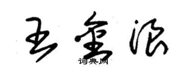 朱錫榮王金浪草書個性簽名怎么寫