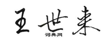 駱恆光王世來行書個性簽名怎么寫