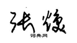 朱錫榮張煥草書個性簽名怎么寫