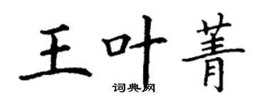 丁謙王葉菁楷書個性簽名怎么寫