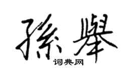 王正良孫舉行書個性簽名怎么寫