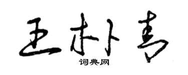 曾慶福王朴青草書個性簽名怎么寫