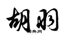胡問遂胡羽行書個性簽名怎么寫