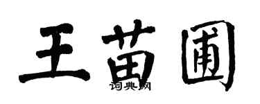 翁闓運王苗圃楷書個性簽名怎么寫