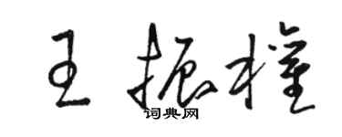 駱恆光王振權草書個性簽名怎么寫