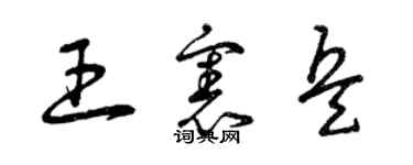 曾慶福王憲兵草書個性簽名怎么寫