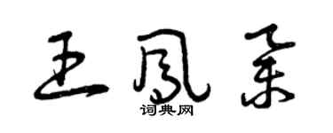曾慶福王鳳舉草書個性簽名怎么寫