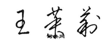 駱恆光王茉莉草書個性簽名怎么寫