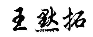 胡問遂王默拓行書個性簽名怎么寫