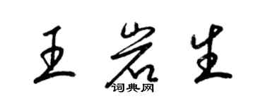 梁錦英王岩生草書個性簽名怎么寫