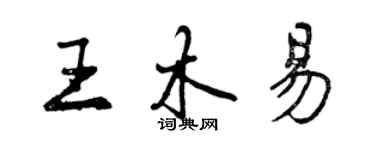 曾慶福王木易行書個性簽名怎么寫