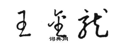 駱恆光王金龍草書個性簽名怎么寫