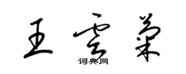 梁錦英王雲菊草書個性簽名怎么寫