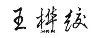 駱恆光王樺絞行書個性簽名怎么寫