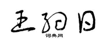 曾慶福王約日草書個性簽名怎么寫