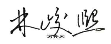 駱恆光林峻熙草書個性簽名怎么寫