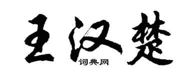 胡問遂王漢楚行書個性簽名怎么寫