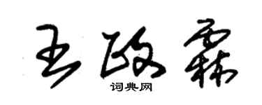 朱錫榮王政霖草書個性簽名怎么寫