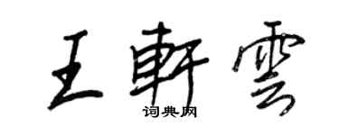 王正良王軒雲行書個性簽名怎么寫