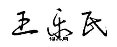 曾慶福王樂民草書個性簽名怎么寫