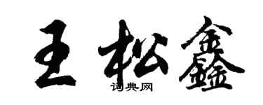胡問遂王松鑫行書個性簽名怎么寫