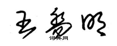 朱錫榮王喬明草書個性簽名怎么寫