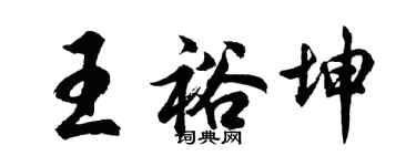 胡問遂王裕坤行書個性簽名怎么寫