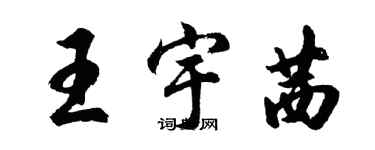 胡問遂王宇茜行書個性簽名怎么寫