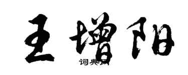 胡問遂王增陽行書個性簽名怎么寫