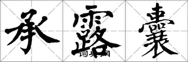 翁闓運承露囊楷書怎么寫