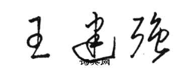 駱恆光王建強草書個性簽名怎么寫