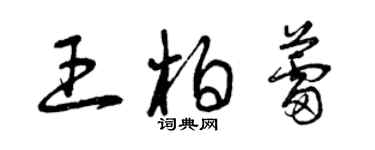 曾慶福王柏蕾草書個性簽名怎么寫