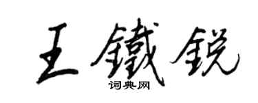 王正良王鐵銳行書個性簽名怎么寫