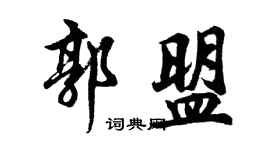 胡問遂郭盟行書個性簽名怎么寫