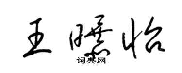 梁錦英王曝怡草書個性簽名怎么寫